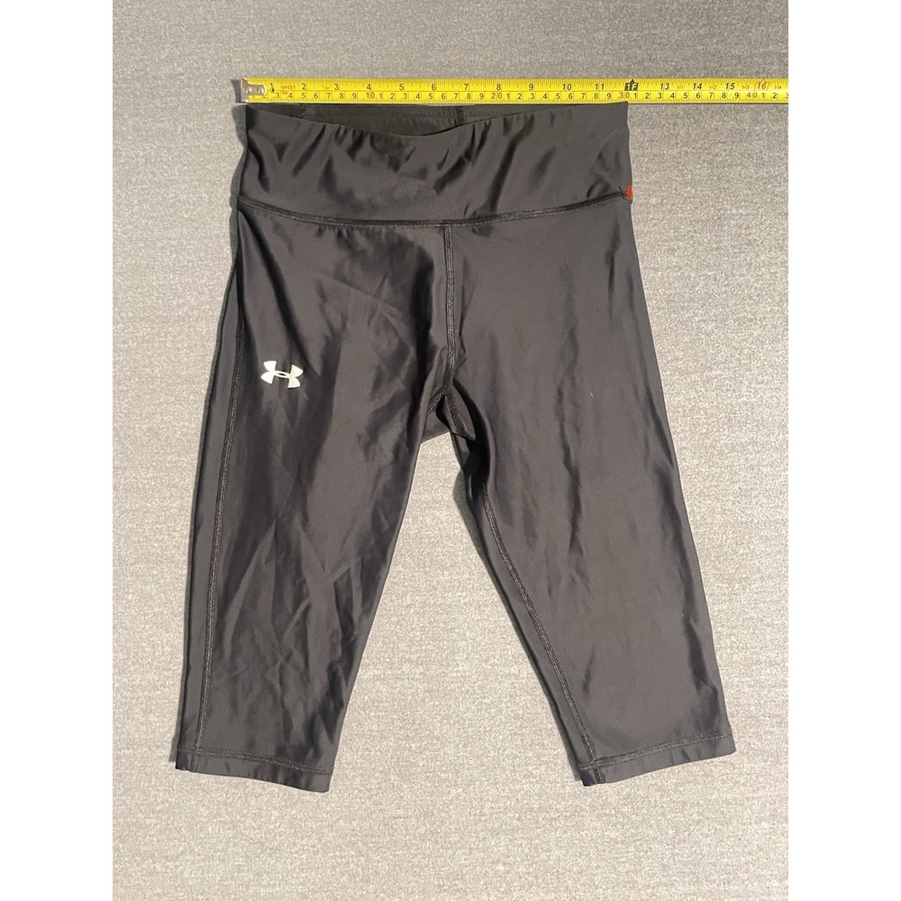 Under Armour Women's‎ Black Capri Leggings Small HeatGear Compression Workout